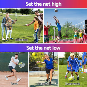 Everfit 3.6M Badminton Tennis Net Portable Volleyball Kit Adjustable Height - SportZone.co.nz