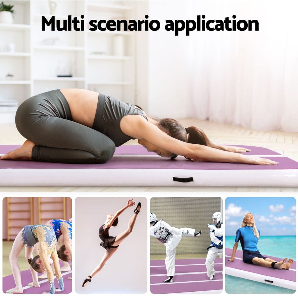 Everfit 3M Air Track Inflatable Gymnastics & Tumbling Mat – Purple - SportZone.co.nz