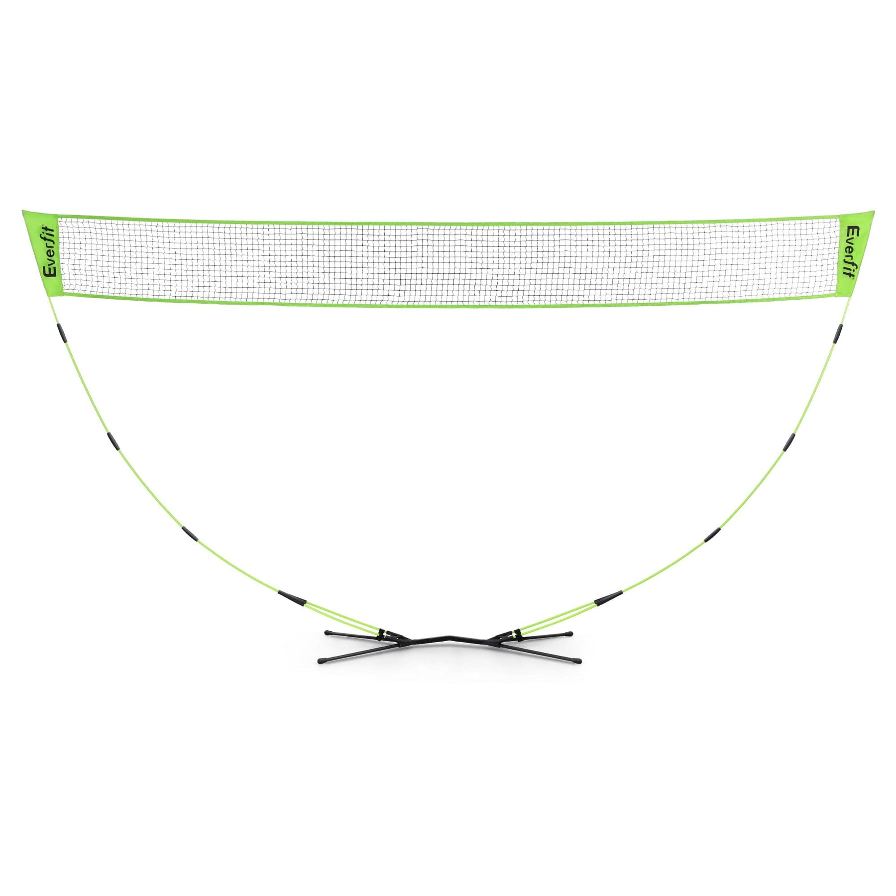 Everfit 3M Badminton Tennis Net Portable Volleyball Kit Yellow - SportZone.co.nz