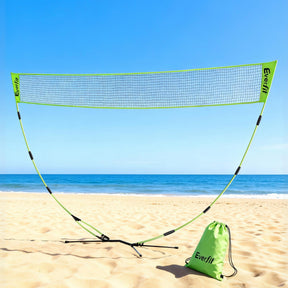 Everfit 3M Badminton Tennis Net Portable Volleyball Kit Yellow - SportZone.co.nz