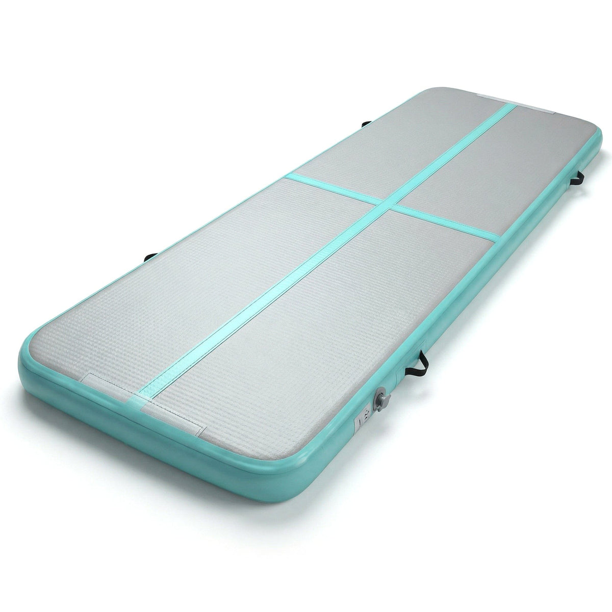 Everfit 3m x 1m Air Track Mat Gymnastic Tumbling Mint Green and Grey - SportZone.co.nz