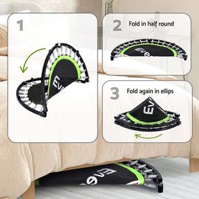 Everfit 40inch Fitness Foldable Trampoline Jumping Rebounder Home Gym Handrail - SportZone.co.nz