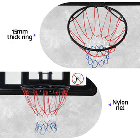 Everfit 43-Inch Wall Mount Kids Basketball Hoop Backboard Indoor Outdoor Sports - SportZone.co.nz
