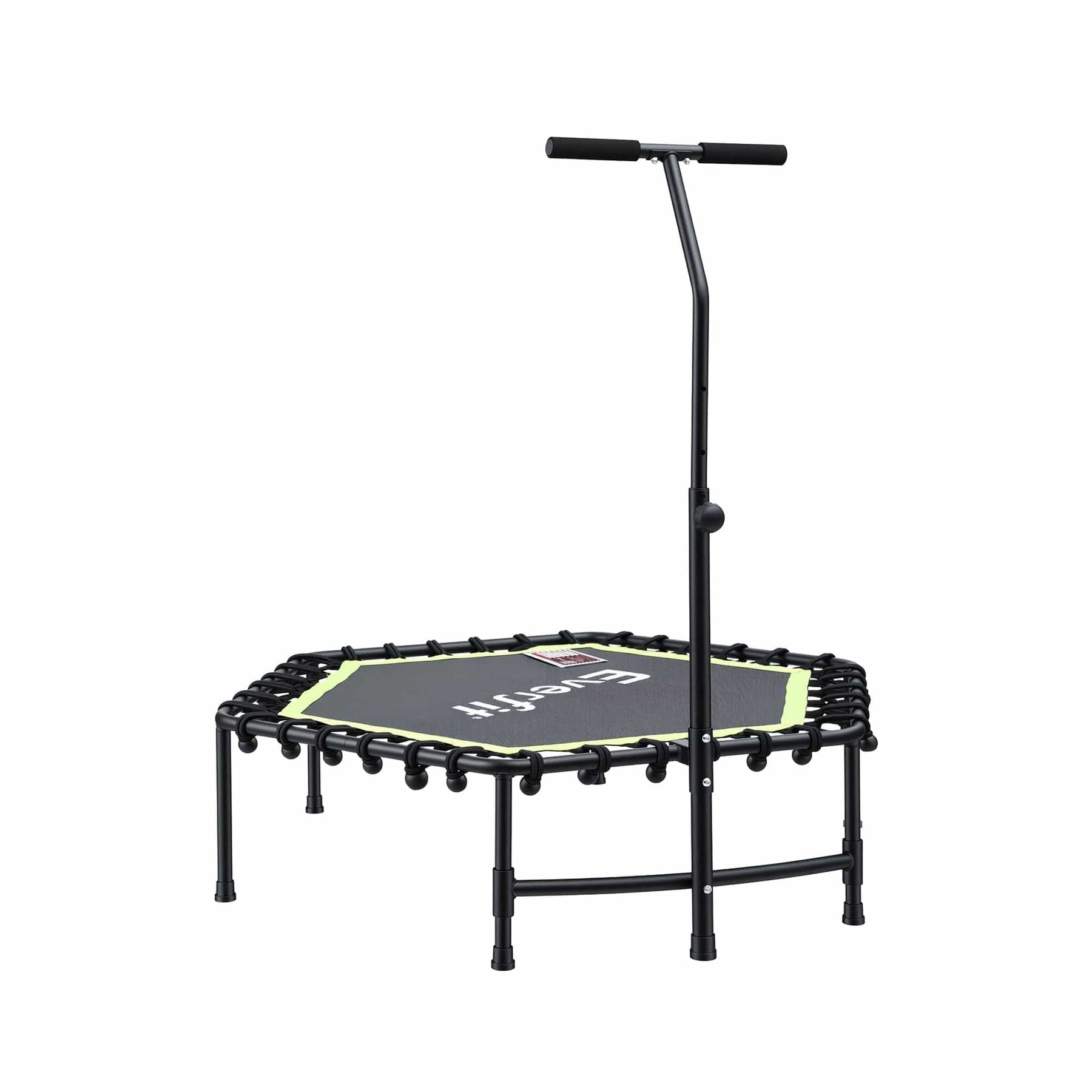 Everfit 48inch Hexagon Fitness Trampoline Rebounder Adjustable Handrail Green - SportZone.co.nz