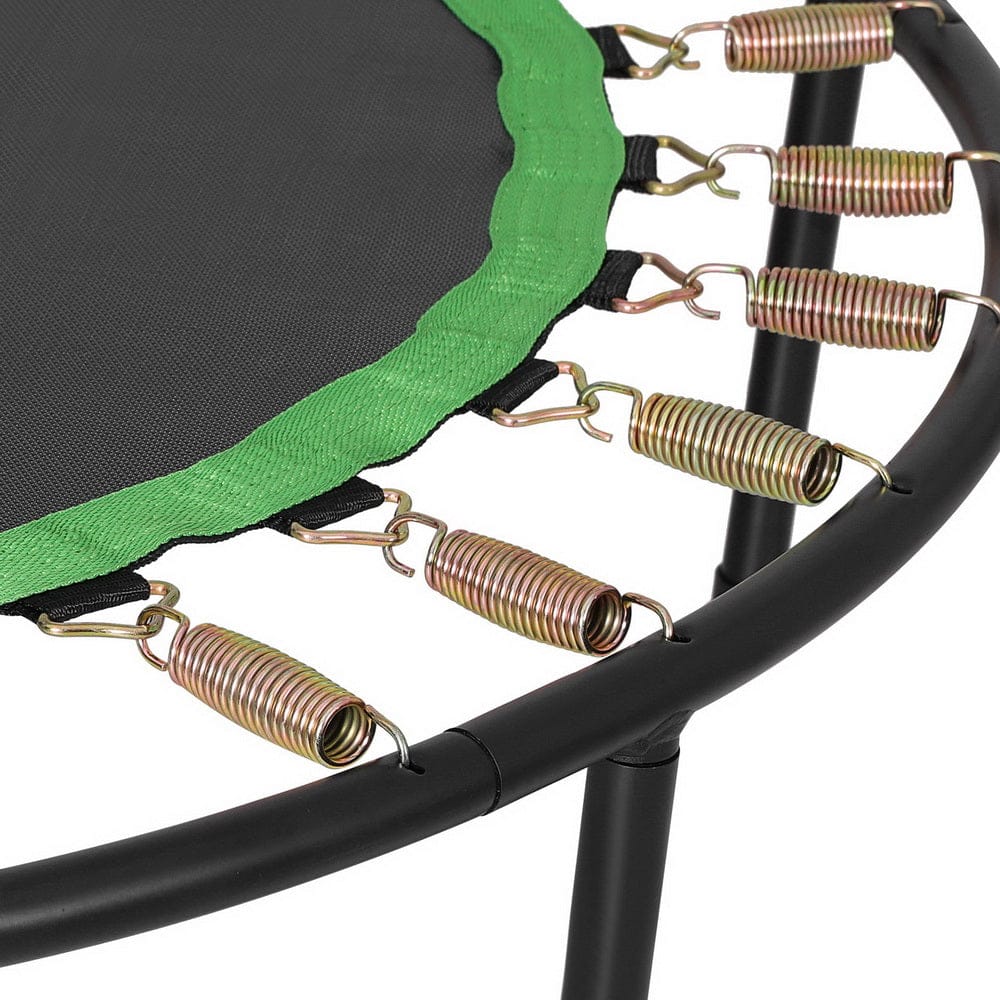 Everfit 48inch Round Fitness Trampoline Rebounder Adjustable Handrail Green - SportZone.co.nz