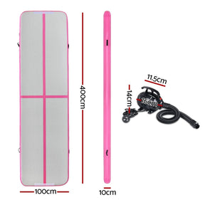 Everfit 4X1M Airtrack Inflatable Air Track Tumbling Mat W/Pump Floor Gymnastics - SportZone.co.nz