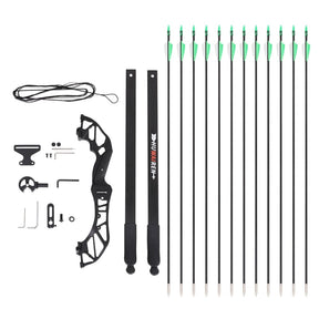 Everfit 55lbs Bow Arrow Set Recurve Takedown Archery Hunting for Beginner Green - SportZone.co.nz
