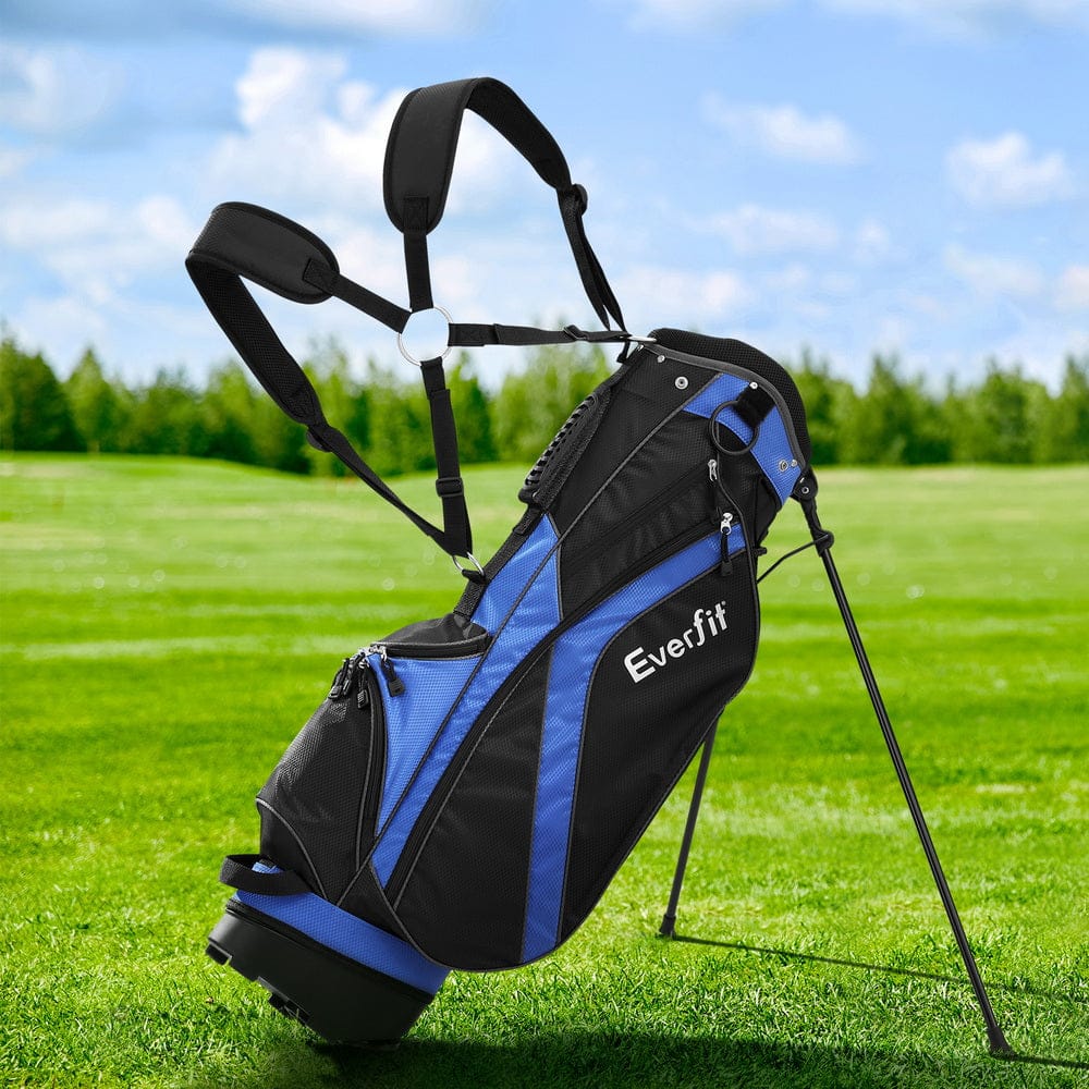 Everfit 6 Way Dividers Golf Bag Stand Insulated Carry Bag Zippered Rain Cover - SportZone.co.nz