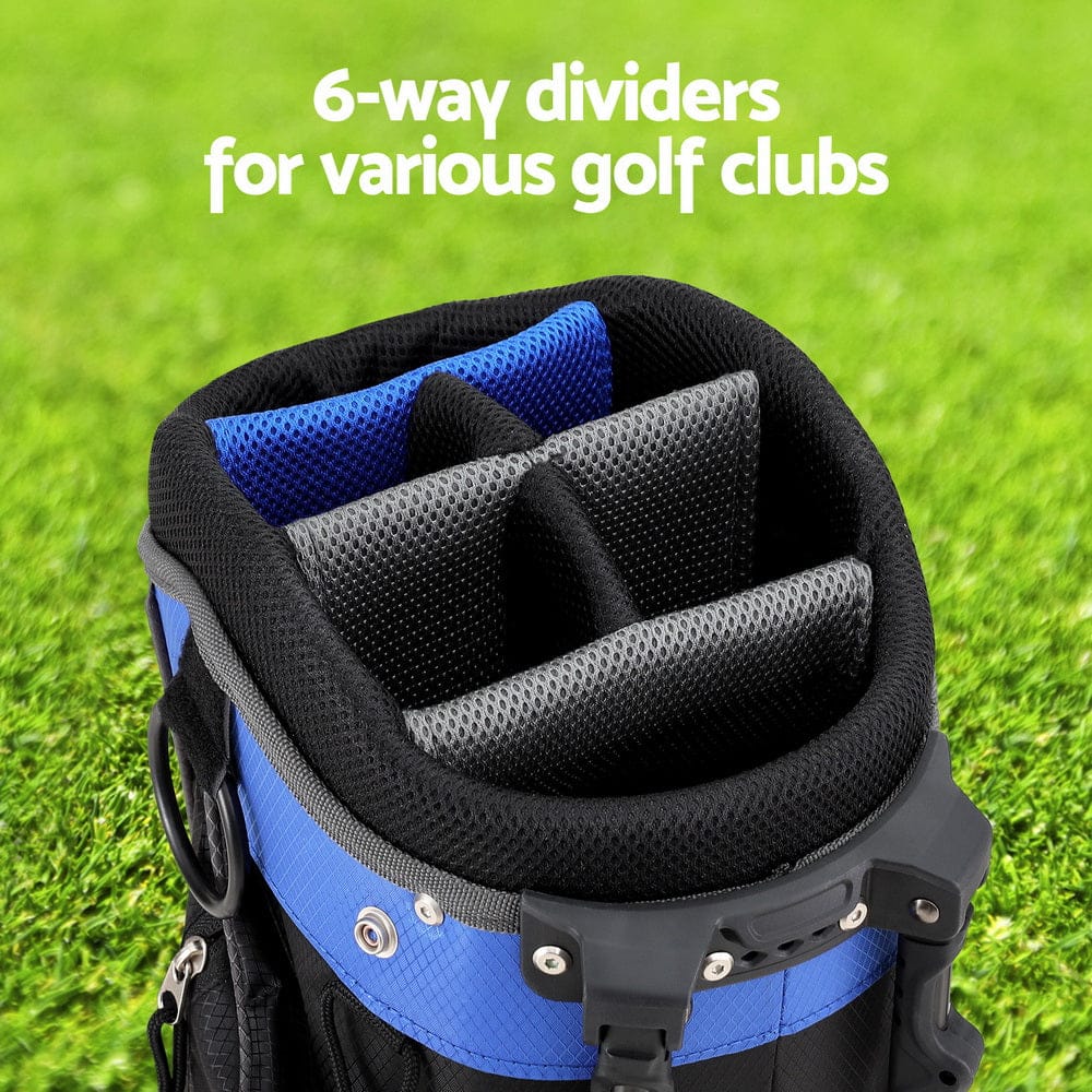 Everfit 6 Way Dividers Golf Bag Stand Insulated Carry Bag Zippered Rain Cover - SportZone.co.nz