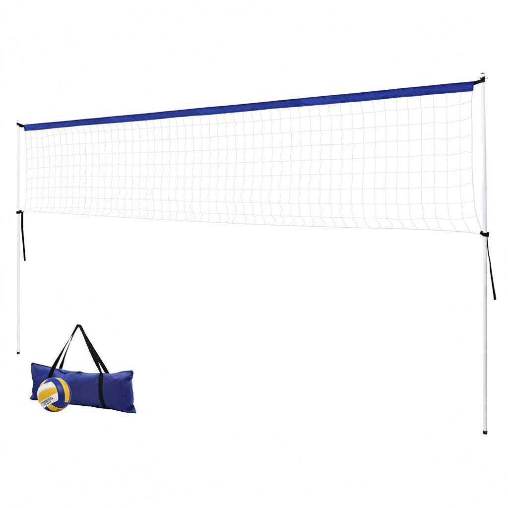 Everfit 6M Portable Volleyball Net Set Adjustable Height Multi - Sport Net with Ball and Bag - SportZone.co.nz