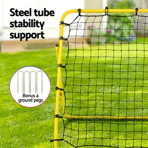 Everfit Baseball Soccer Net Rebounder Football Goal Net Sports Training Aid Yellow - SportZone.co.nz