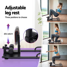 Everfit Deep Sissy Squat Weight Bench Adjustable Leg Extension Strength Training - SportZone.co.nz