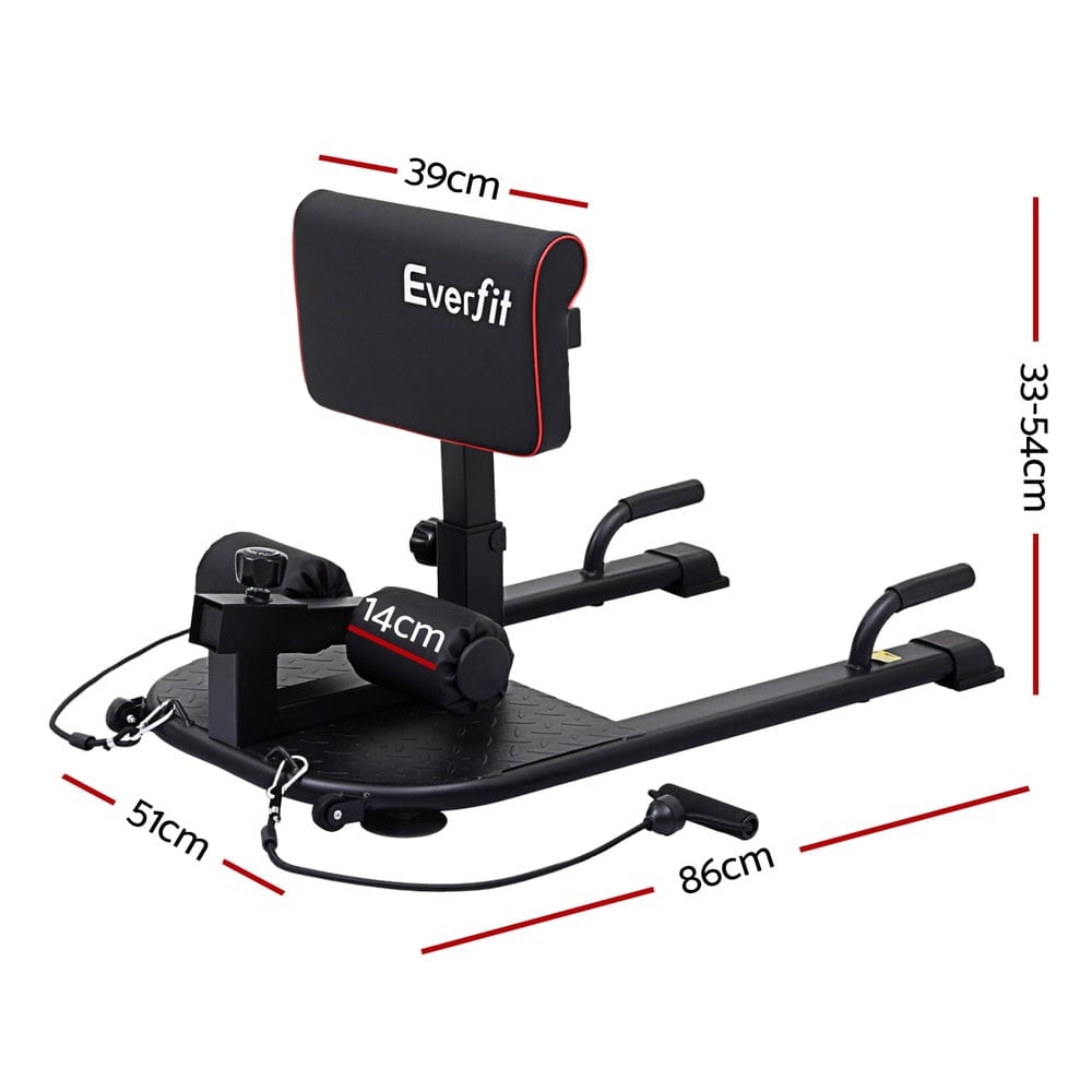 Everfit Deep Sissy Squat Weight Bench Adjustable Leg Extension Strength Training - SportZone.co.nz