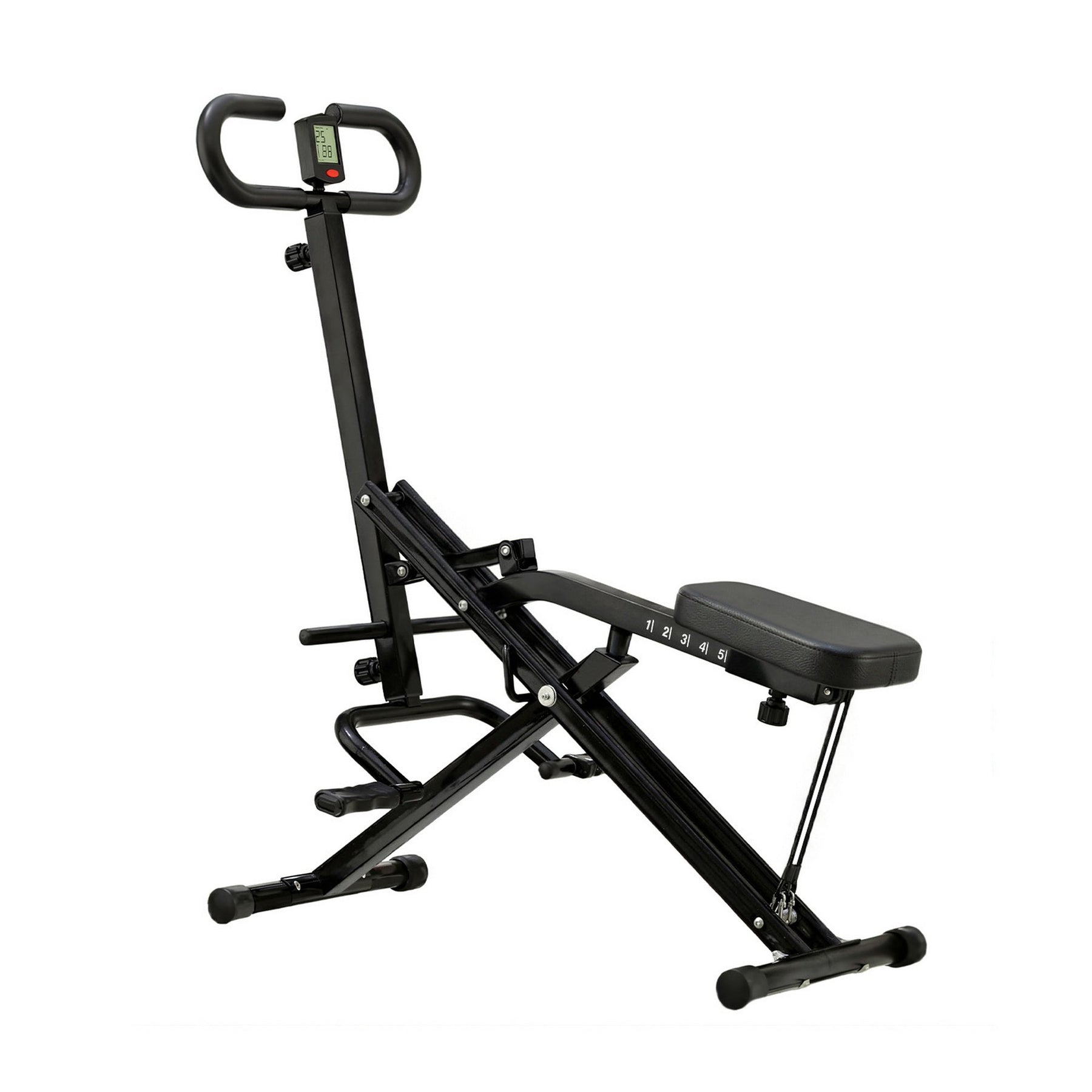 Everfit Foldable Squat Machine Deep Squat Rowing Machine 5 Adjustable Seat Home Gym - SportZone.co.nz