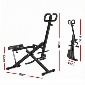 Everfit Foldable Squat Machine Deep Squat Rowing Machine 5 Adjustable Seat Home Gym - SportZone.co.nz