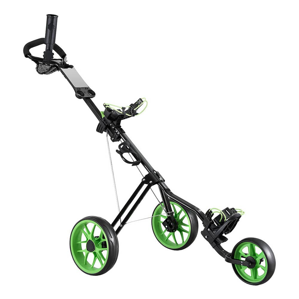 Everfit Golf Buggy Quick Folding Trolley Golf Cart 3 Wheels Height Adjustable - SportZone.co.nz