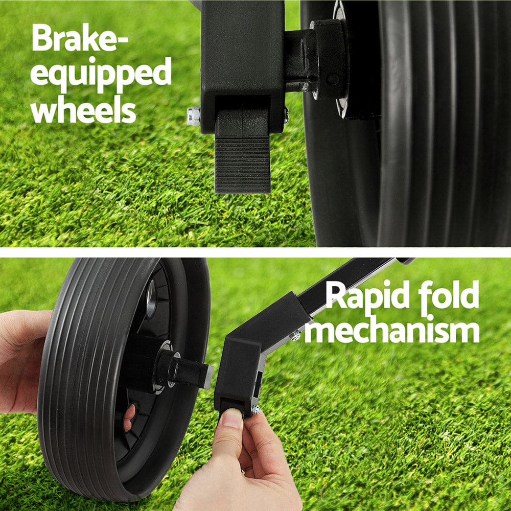 Everfit Golf Buggy Quick Folding Trolley Golf Cart Trolley 2 Wheels Cup Holder - SportZone.co.nz