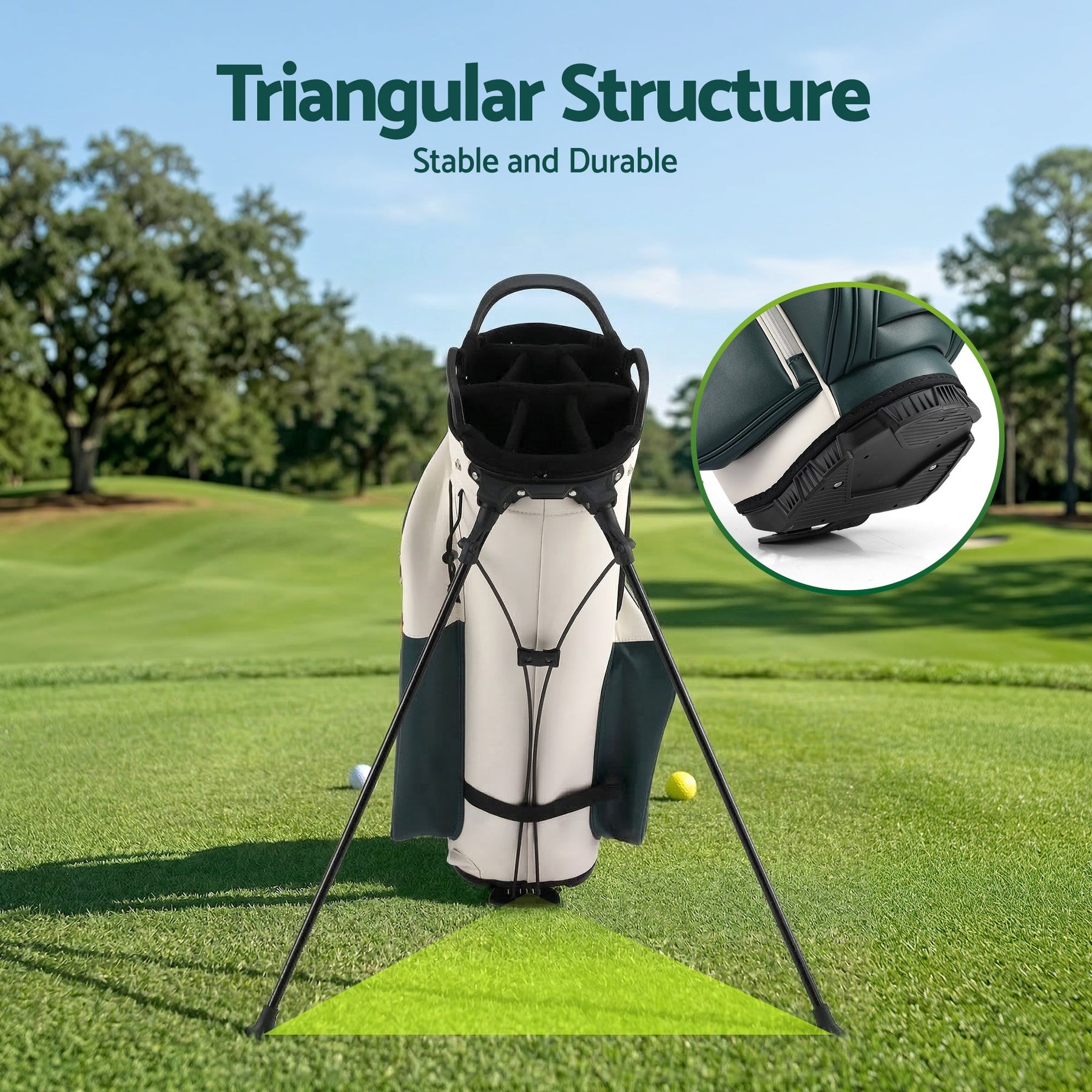 Everfit Golf Stand Bag Lightweight Carry Bag Dual Strap Club Divider - SportZone.co.nz