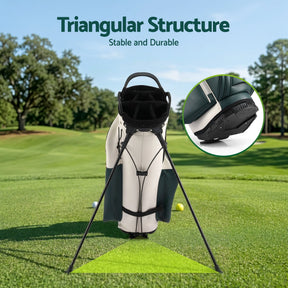 Everfit Golf Stand Bag Lightweight Carry Bag Dual Strap Club Divider - SportZone.co.nz