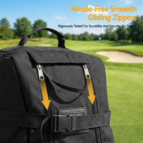 Everfit Golf Travel Bag Flight Cover Foldable Soft Case Wheels Black - SportZone.co.nz