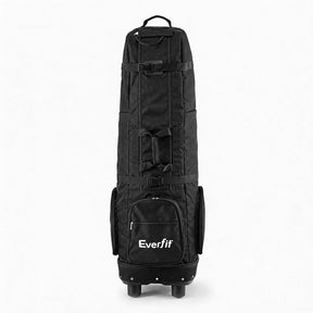 Everfit Golf Travel Bag Flight Cover Foldable Soft Case Wheels Black - SportZone.co.nz