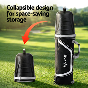 Everfit Golf Travel Bags for Airlines with Wheels Golf Clubs Hard Case Foldable - SportZone.co.nz