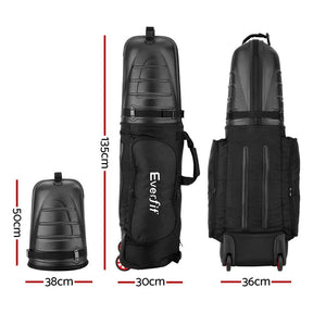 Everfit Golf Travel Bags for Airlines with Wheels Golf Clubs Hard Case Foldable - SportZone.co.nz