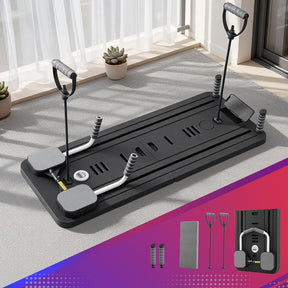 Everfit Pilates Reformer Abdominal Exercise Board Push Up Set Fitness Black - SportZone.co.nz