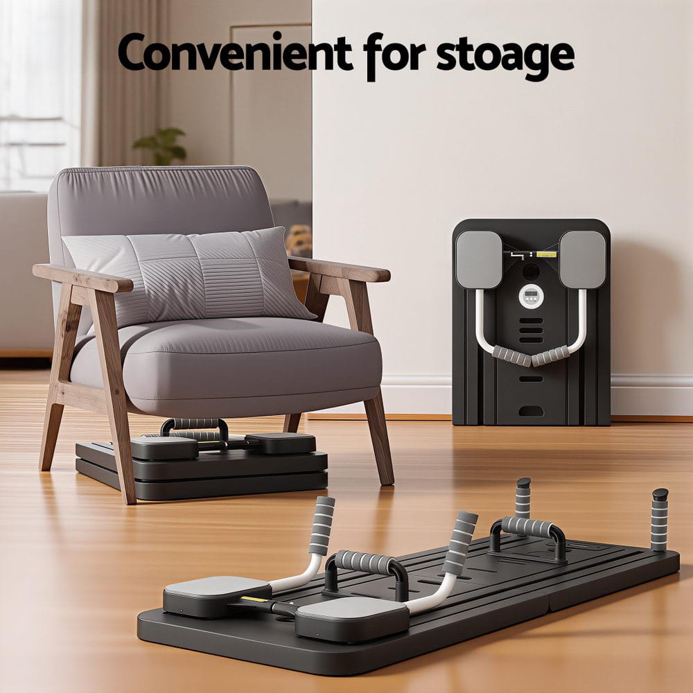 Everfit Pilates Reformer Abdominal Exercise Board Push Up Set Fitness Black - SportZone.co.nz