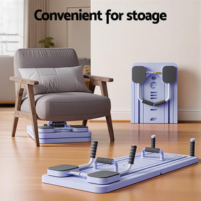 Everfit Pilates Reformer Abdominal Exercise Board Push Up Set Fitness Purple - SportZone.co.nz