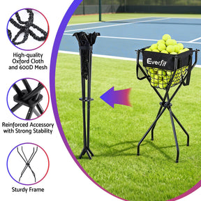 Everfit Portable Ball Cart Foldable Pickleball Tennis Baseball Softball - SportZone.co.nz