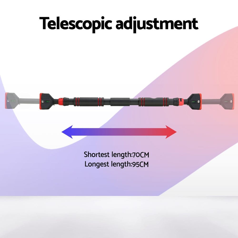 Everfit Pull Up Bar 70CM - 95CM Doorway Chin Up Horizontal Bar Gym - SportZone.co.nz