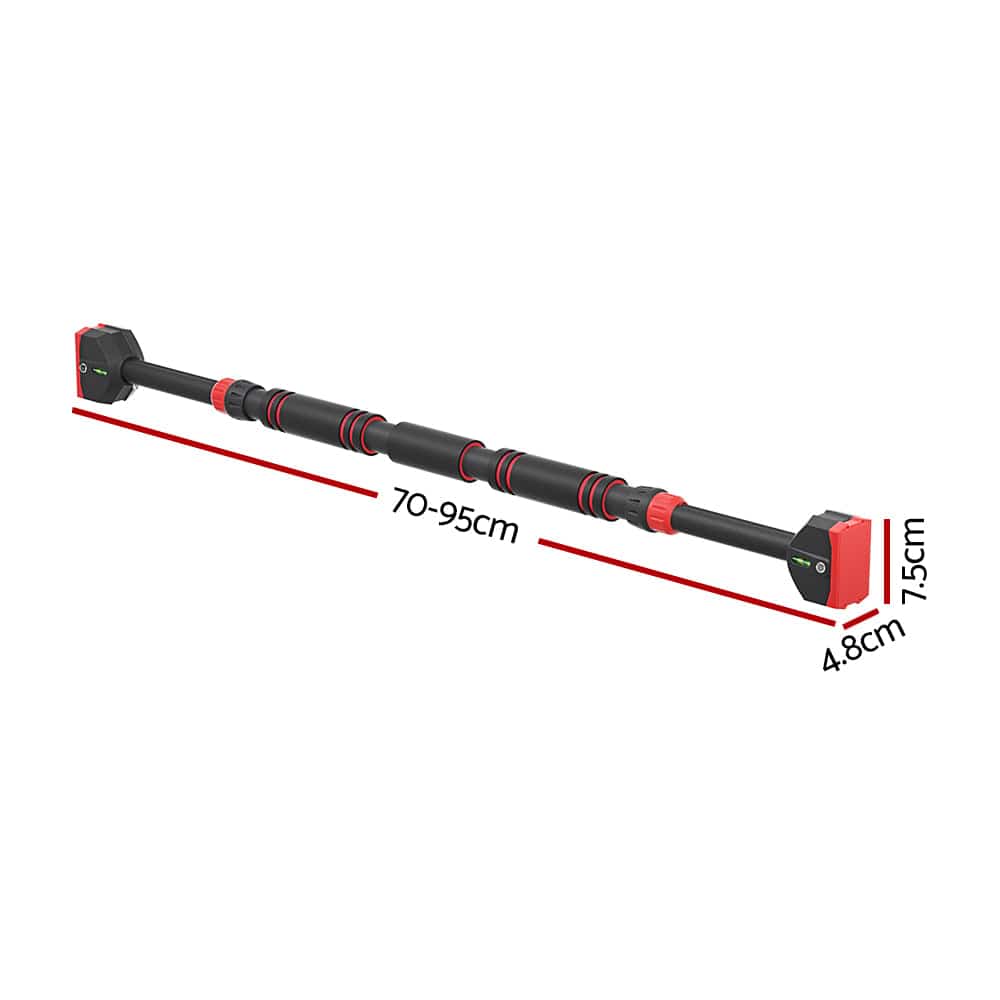 Everfit Pull Up Bar 70CM - 95CM Doorway Chin Up Horizontal Bar Gym - SportZone.co.nz
