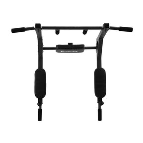Everfit Pull Up Bar Dip Station Multi Gym 150kg Home Power Station Black Red - SportZone.co.nz