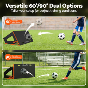 Everfit Soccer Rebounder Board 100x40cm Football Rebound Wall with 2 Angles - SportZone.co.nz