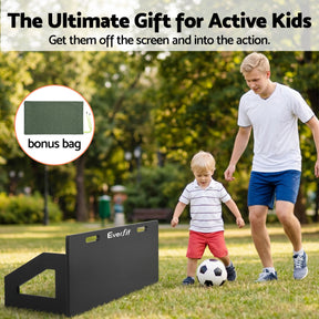 Everfit Soccer Rebounder Board 100x40cm Football Rebound Wall with 2 Angles - SportZone.co.nz