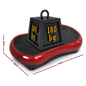 Everfit Vibration Machine Platform Resistance Rope Home Fitness Dark Red - SportZone.co.nz
