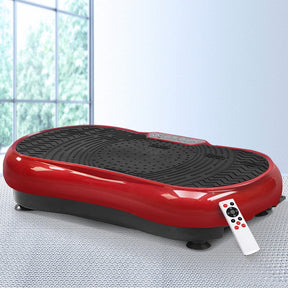Everfit Vibration Machine Platform Resistance Rope Home Fitness Dark Red - SportZone.co.nz