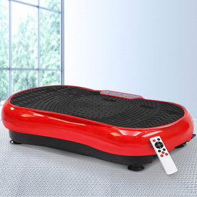 Everfit Vibration Machine Platform Vibrator Resistance Rope Home Fitness Red - SportZone.co.nz