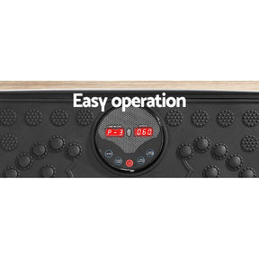 Everfit Vibration Machine Platform Vibrator With Resistance Rope Home Gym Black - SportZone.co.nz