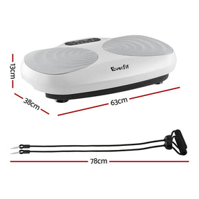 Everfit Vibration Machine Vertical Rhythm Platform Resistance Rope Home Workout - SportZone.co.nz