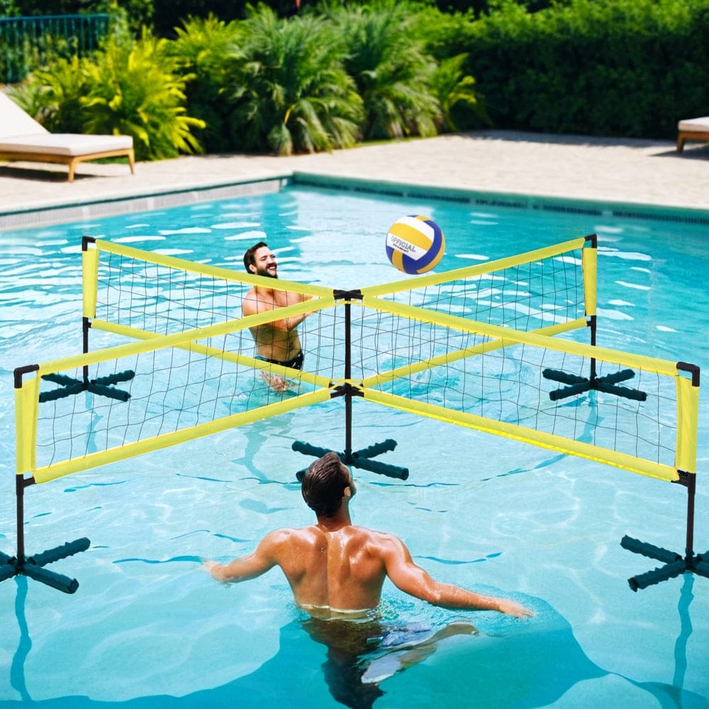 Everfit Water Volleyball Net Set Portable Swimming Pool Nets Game 4 Anchor Bags - SportZone.co.nz