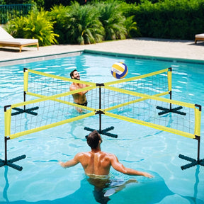Everfit Water Volleyball Net Set Portable Swimming Pool Nets Game 4 Anchor Bags - SportZone.co.nz