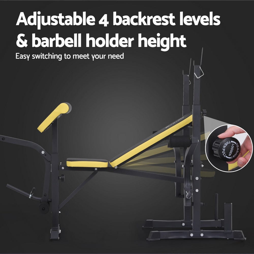 Everfit Weight Bench 14in1 Press Multi - Station Fitness Home Gym Equipment - SportZone.co.nz