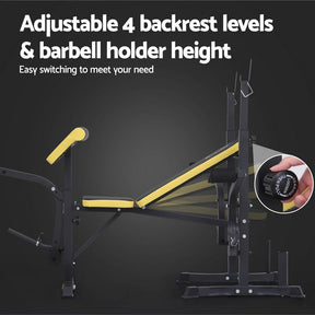 Everfit Weight Bench 14in1 Press Multi - Station Fitness Home Gym Equipment - SportZone.co.nz