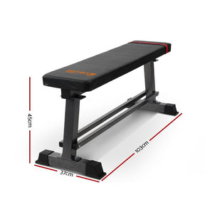 Everfit Weight Bench Flat Bench Press Home Gym Equipment 300kg Capacity - SportZone.co.nz