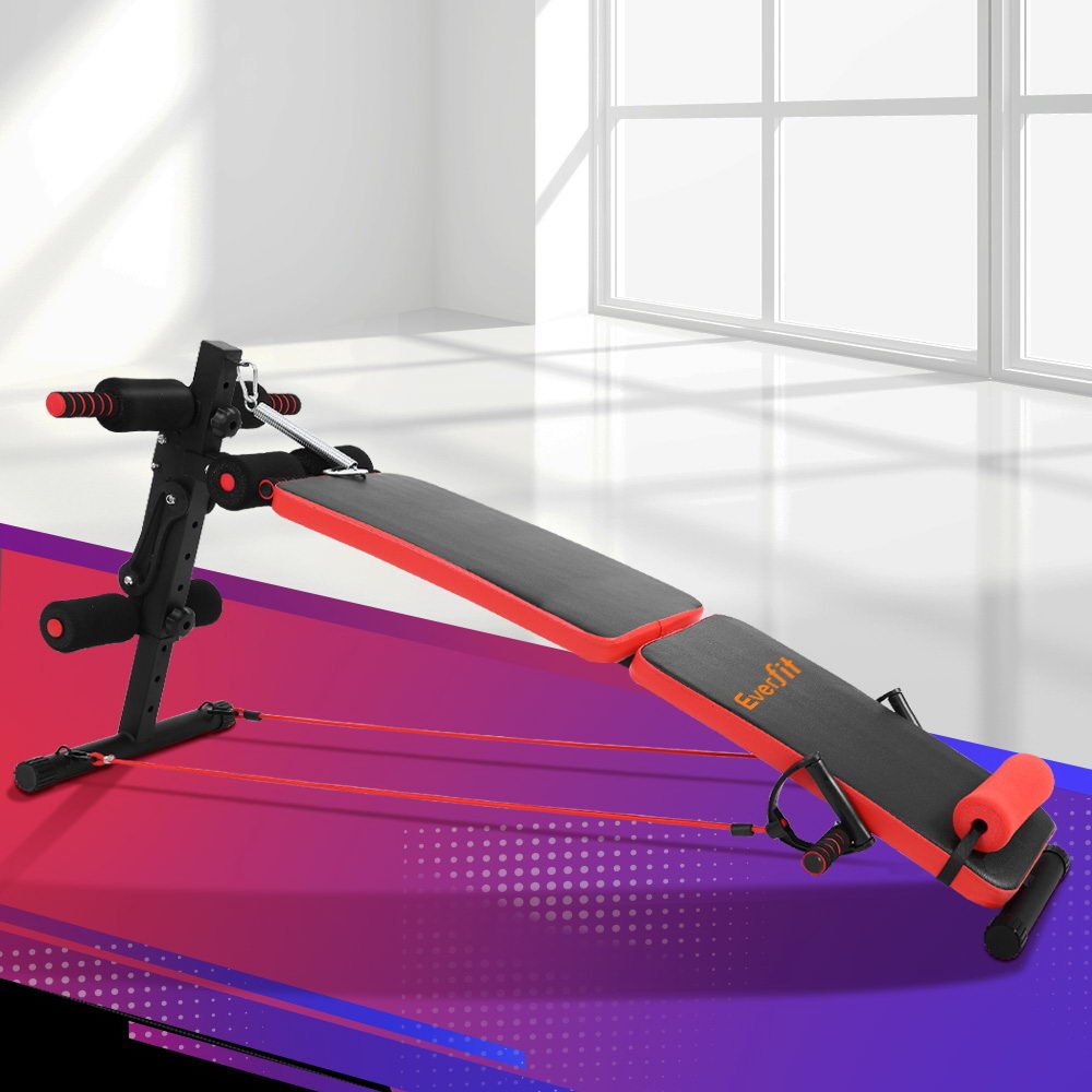 Everfit Weight Bench Sit Up Bench Press Foldable Home Gym Equipment - SportZone.co.nz