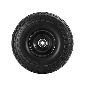 Gardeon 2pcs, 4.10/3.50 - 4 Tire And Wheel Flat Free, 26cm Solid Rubber Tires with 5/8 Axle Bore Hole And Double Sealed Bearings, Perfect for Wheelbarrow, Garden Cart, Wagon, Dolly - SportZone.co.nz