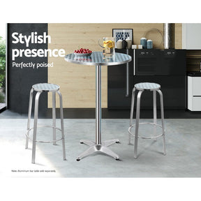 Gardeon 2x Outdoor Bar Stools Aluminum - SportZone.co.nz