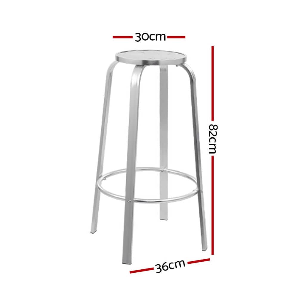 Gardeon 2x Outdoor Bar Stools Aluminum - SportZone.co.nz